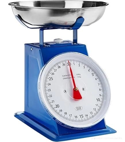 Heavy Duty 30kg Mechanical Dial Weighing Scale with Stainless Bowl / Balança Mecânica de Prato 30kg0 gauge, 3m